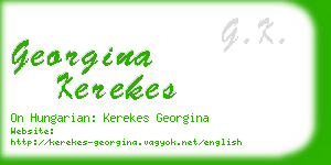 georgina kerekes business card